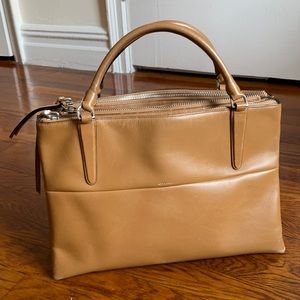 Coach Borough Top Handle/Satchel handbag Tan color